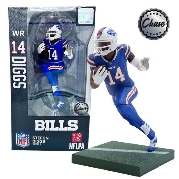 Josh Allen/Stefon Diggs (Buffalo Bills) Imports Dragon 6" Fig Series 3 CHASE Se - Picture 3 of 3